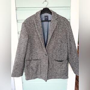 Gap men’s wool herringbone blazer sport coat single button office holiday M fall